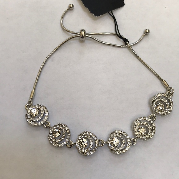 NWT! Givenchy rhodium halo slider bracelet . - Picture 1 of 6